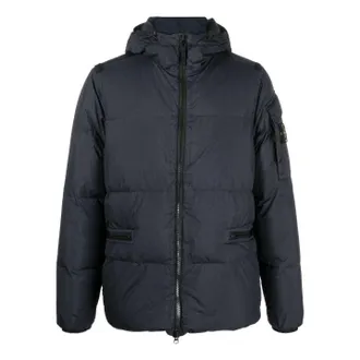 Stone Island Crinkle Reps Down Jacket Navy 771540223-V0020