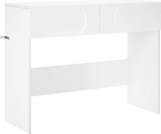 vidaXL Mesa Consola Blanco 96,5 X 38 X 75 Cm Madera De Ingenier&iacute;a Vidaxl