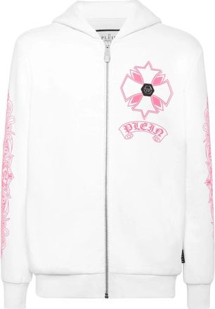 Philipp Plein Zip-throughs - Heren - Vesten met rits - Wit - 3XL - Hoodies & sweatvesten