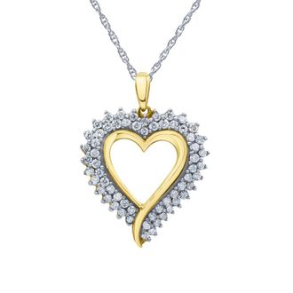 Grown Brilliance Sterling Silver Accent Lab Grown Diamond Pendant Necklace for Women