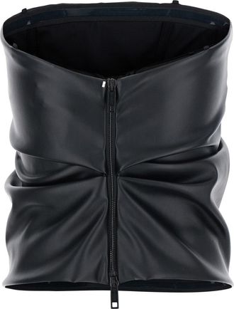 Sportmax Womens Black Bandeau Top With V-Neck Polyester Tops