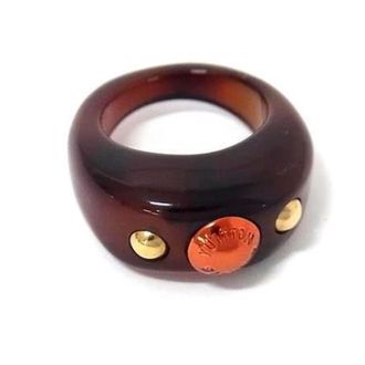 Louis Vuitton Gold Brown Resin Band Ring (Pre-Owned)