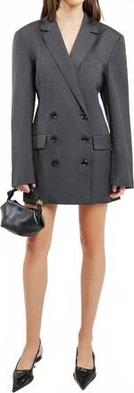 Hansen & Gretel Callum Blazer Mini Dress In Charcoal