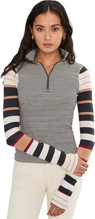Free People Avery Zip Up Womens Clothing Black Combo : LG (Womens 12-14), Cotton/Elastane