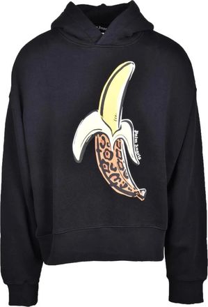 Palm Angels Hoodies & sweatvesten, Heren, Zwart, L, Katoen, Maglia