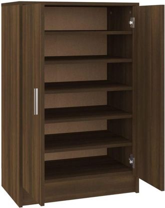 vidaXL Shoe Cabinet Brown Oak 60x35x92 cm Engineered Wood Vidaxl