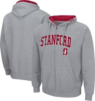 Colosseum Mens Colosseum Heathered Gray Stanford Cardinal Arch & Logo 3.0 Full-Zip Hoodie in Heather Gray at Nordstrom, Size Xx-Large