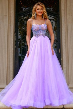 Jovani Womens Elegant Ball Gown In Lilac