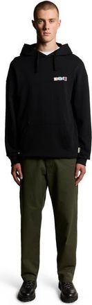 Lyle & Scott Bold Letters Long Sleeve Graphic Hoodie in Jet Black at Nordstrom, Size Xx-Large
