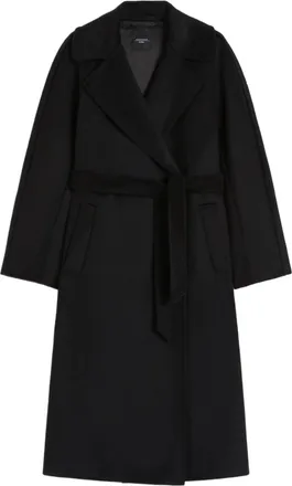 Weekend Wkdresina Black Tie-Belt Coat