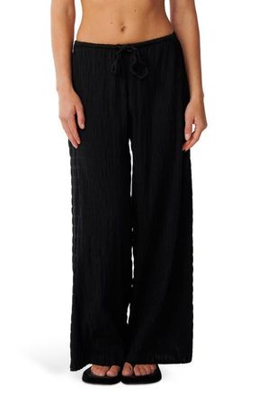 Rip Curl Islands Texture Cover-Up Pants in Black at Nordstrom, Size Xx-Small