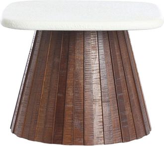 Light & Living Mesa Light & Living Okato En Crema Con Base Marr&oacute;n C&aacute;lido