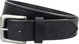 Sophos Full Grain Leather Belt Chamfered Edge: Black (S)