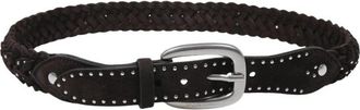Golden Goose Gevlochten Houston Riem - Dames - Riemen - Bruin - 85 CM - Leer - Accessoires