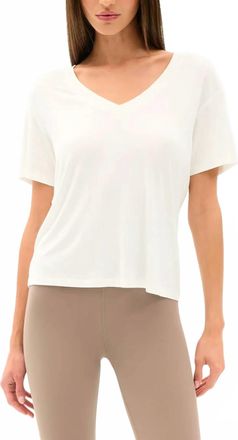 SPLITS59 Georgia Jersey V-Neck Shirt In White