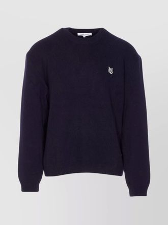 Maison Kitsun&eacute; wool fox head milano jumper