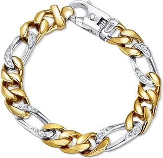 Pompeii3 Mens 14k Gold (72gram) or Platinum (135gram) 11mm Diamond Bracelet 8.5