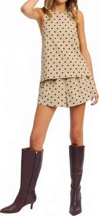 En Saison Hadley Shorts In Brown Dots