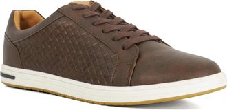 Dune London Mens Tezzy Weave - Lace-Up Trainers - Brown - Size UK 12