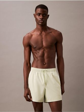 Calvin Klein Mens Side Logo Volley Swim Shorts - Green - XXL