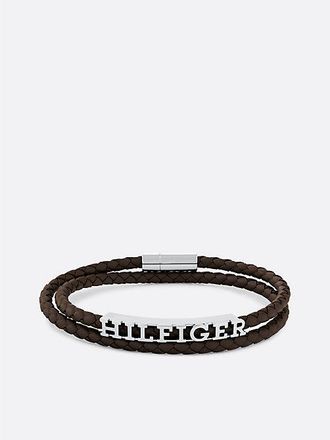 Tommy Hilfiger Brown Woven Leather Bracelet