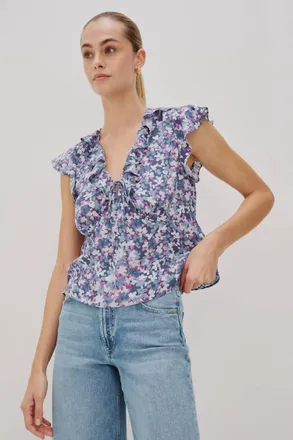 Rails Carmine Top In Blue Blossom