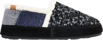 Acorn Womens Patchwork Meadow Moccasin In Navy Blue