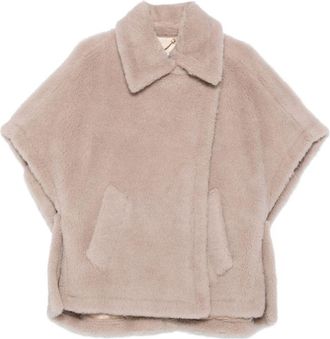 Max Mara Tebe Teddy Cape - Womens - Silk/Virgin Wool/Alpaca Wool/Viscose