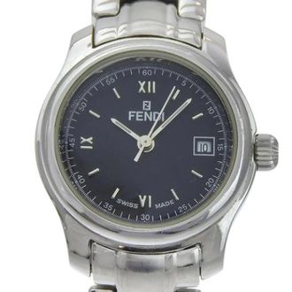 Fendi Pre-owned Orologi Stainless Steel Watch - Dames - Vintage Horloges - Zwart - ONE Size - Vintage