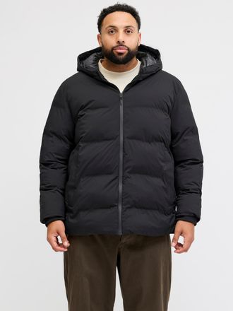 Jack & Jones Plus Size Steppjacke JJKAITO PUFFER JACKET PLS, Herren, Gr. 3XL, schwarz, Web, Obermaterial: 100% Polyester, JACK & JONES PLUSSIZE, bedruckt, regular fit normal
