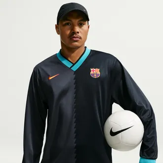 Nike FC Barcelona Energy Third Nike Mens Dri-FIT Soccer Long-Sleeve Jersey in Black | IO3433-010