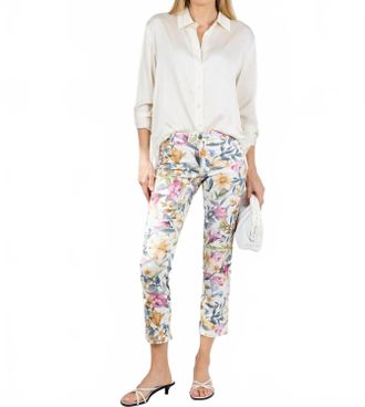 Wonderjeans Floral Straight Ankle Jeans In Watercolor Bloom