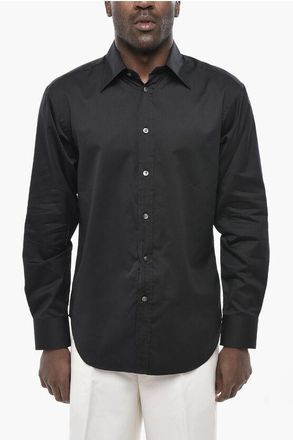 Tom Ford Cotton and Silk Solid-Color Shirt with French Collar size 41