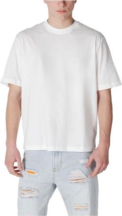 A|X Armani Exchange T-Shirts, male, White, Size: XL White Cotton T-Shirt Short Sleeve