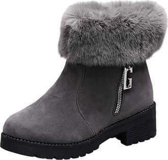 Generic hotter shoes for women clearance the deal Womens Ankle Boots Winter Waterproof Lace Up Ankle Boots Premium Low Heel Mid Boots Casual Non Slip Ankle Bo