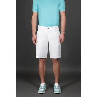 Moorer MenS White Cargo Style Shorts, Size 50