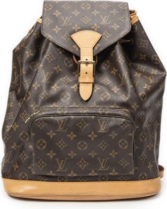 Louis Vuitton Pre-owned Womens Montsouris GM Backpack - Brown - One Size