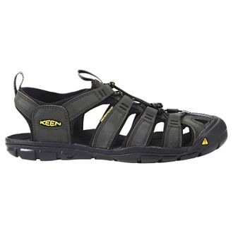 Keen Clearwater CNX Leather Mens Hook and loop Sandals - Magnet Black - Size:UK 12