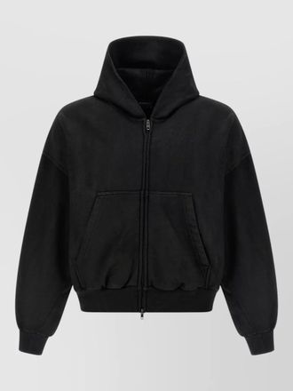 Balenciaga hooded sweatshirt cropped cut kangaroo pocket