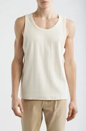 Madewell Textured Rib Tank in Bright Ivory at Nordstrom, Size X-Large