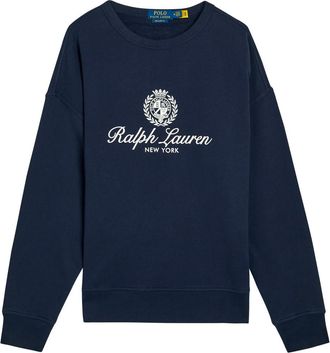 Polo Ralph Lauren Logo-print Cotton-blend Sweatshirt - Navy - XL