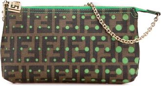 Fendi Borsa a spalla Spalmati Dots con catena e motivo Zucca 2010-2025 - Marrone
