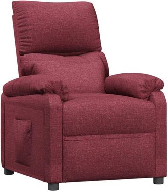 vidaXL Sill&oacute;n Reclinable De Tela Rojo Tinto Vidaxl