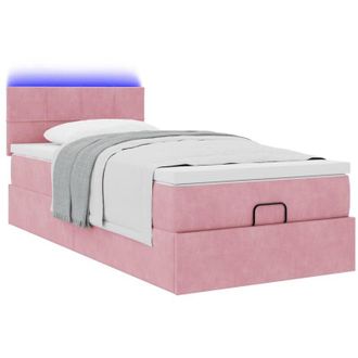 vidaXL Vidaxl - Estructura De Cama Otomana Colch&oacute;n Terciopelo Rosa 90x200cm