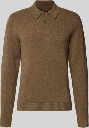 Jack & Jones Strickpullover mit Polokragen Modell MAVERICK in Camel, Größe XXL