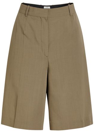 Toteme Tailored Woven Shorts - Taupe - 36 (UK8 / S)