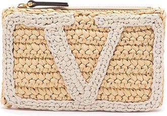 Valentino Garavani Viva Superstar Crochet Small Flat Pouch
