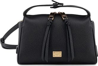 Dolce & Gabbana Vittoria Leren Handtas - Dames - Tassen - Zwart - Maat: ONE Size Zijde