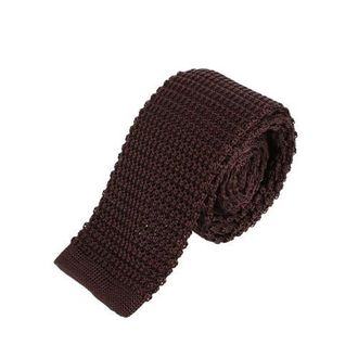 Trafalgar Store Zion Knit Silk Solid Colored Necktie in Brown at Nordstrom