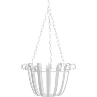 OEM Macetero Colgante De Metal Forjado Para Exteriores, Interiores, Patios, Balcones Y Hogares (blanco)